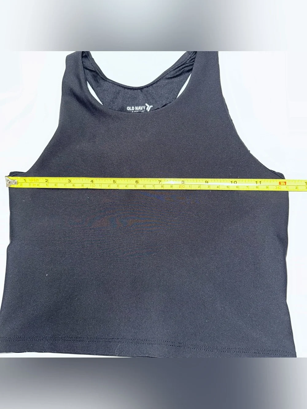 Old Navy girls Black Racerback Crop active Tank Top girls size L‎ 10/12